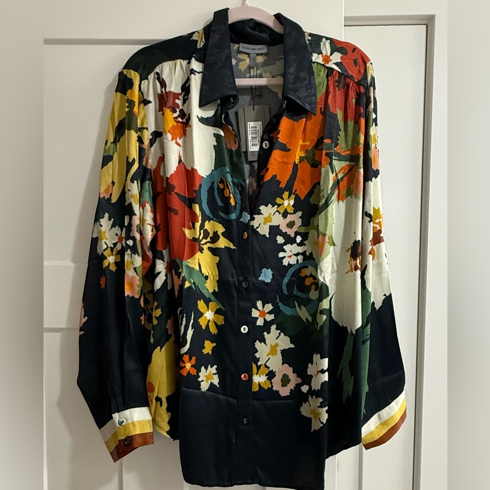 Floral Multicolor Button-Up Blouse